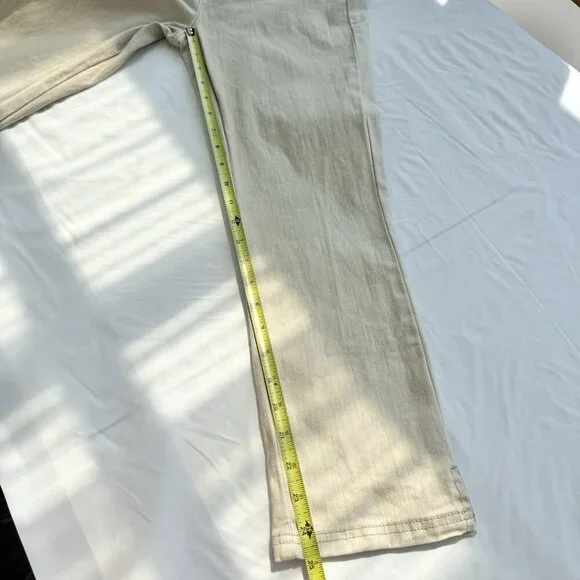 cropped pants women Size 5 Beige Stretch - Picture 3 of 14